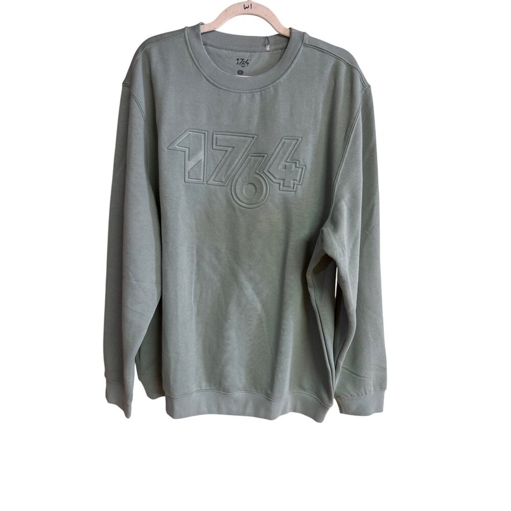 1764 Signature Oliver Sweatshirt XL Sage Green Crewneck Embroidered Logo